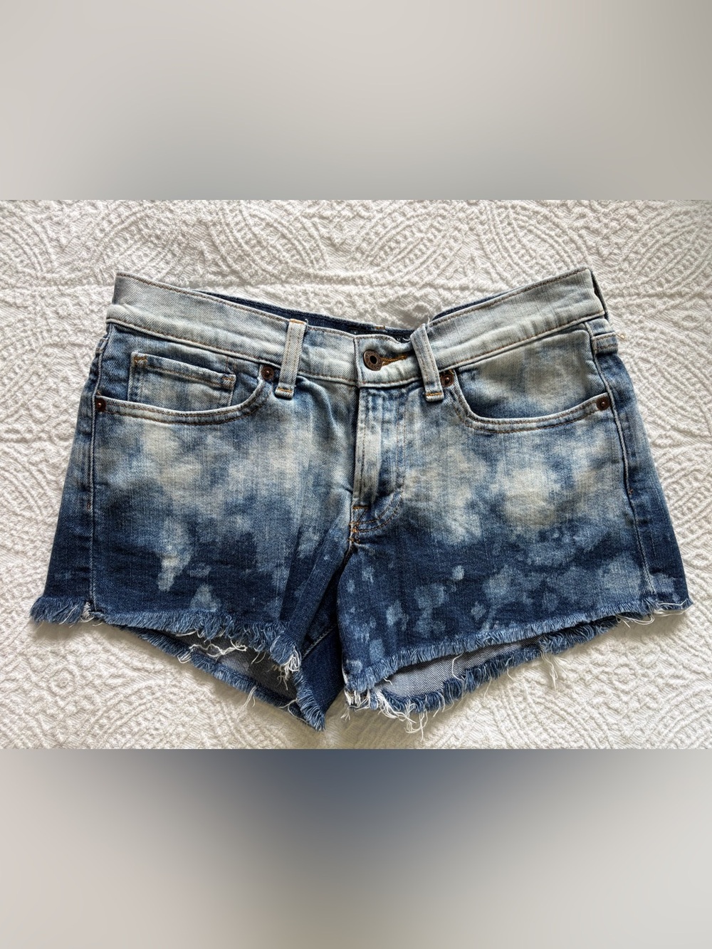 Lucky Brand Bleached Blue Ombre Denim Shorts